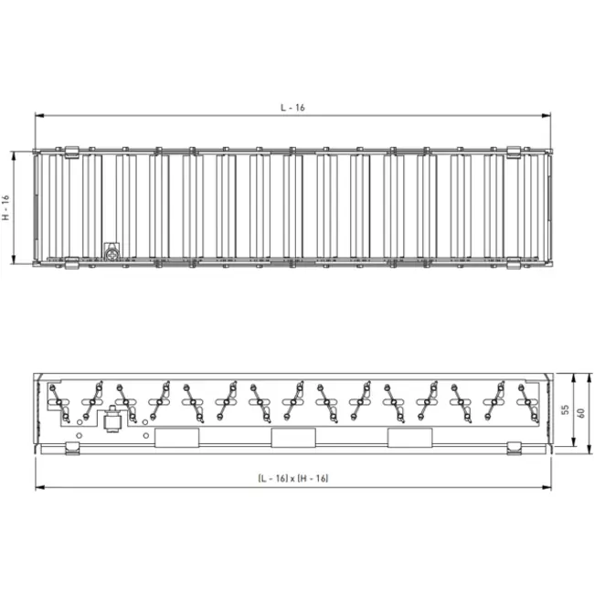 Mengenregulierung für Lüftungsgitter - 1400x150Mengenregulierung für Lüftungsgitter - 525x75