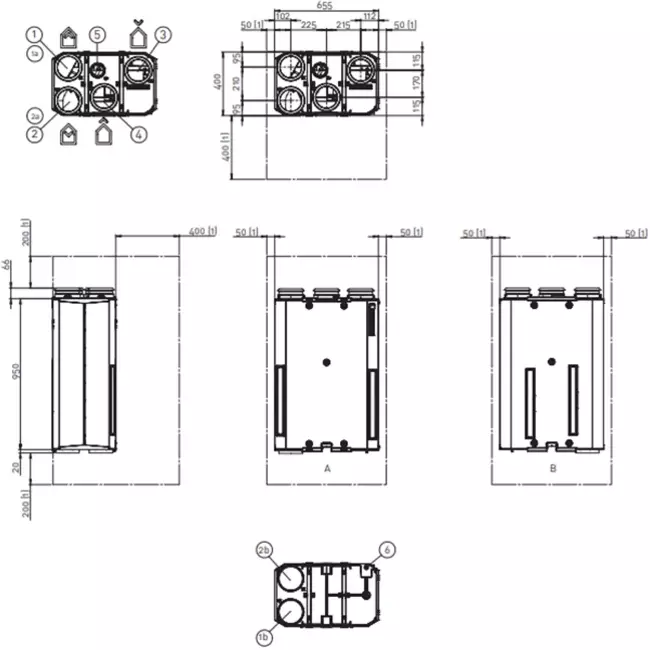 Itho Daalderop WRG HRU ECO 300 R 300 m³/h
