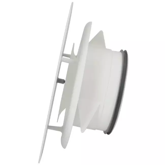 Imaginair RLV  Ø 125 mm Ventil quadratisch Montagefedern und Montagering - Weiß