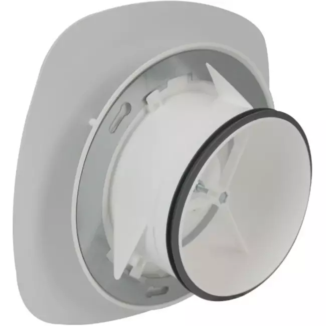 Imaginair RLV  Ø 125 mm Ventil quadratisch Montagefedern und Montagering - Weiß