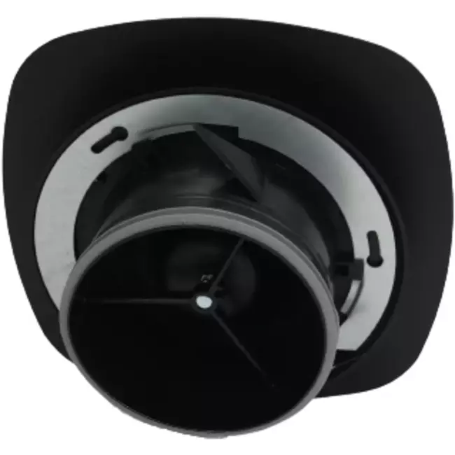 Imaginair RLV  Ø 125 mm Ventil quadratisch Montagefedern und Montagering - Schwarz