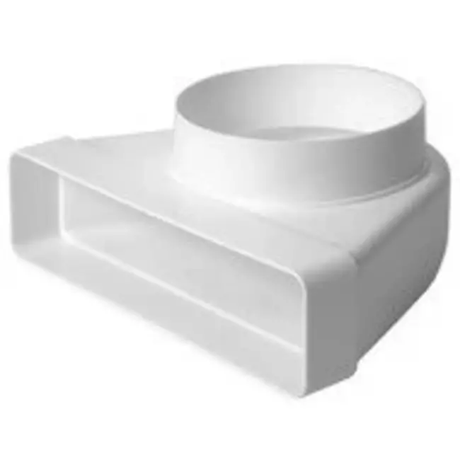 Bogen 90° nach Flachkanal Vertikal Ø 100 mm - 220x90 KLD29-100