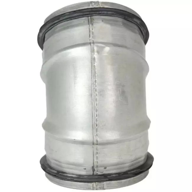 Kurzer Wickelfalz Bogen 45° Ø 80mm