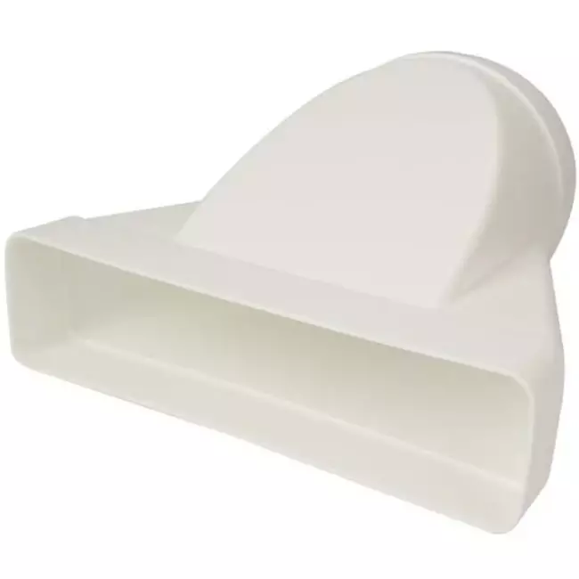 Reduzierstück Kunststoff rechteckig 220x55mm nach rund Ø 125 mm KSD25-125