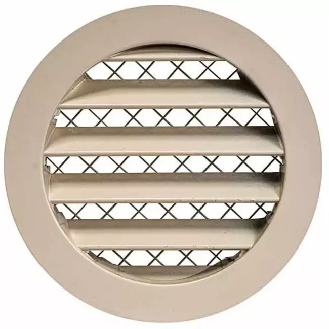 Gitter aus Aluminiumlegierung Ø125 beige - MRA125Y - RAL1015