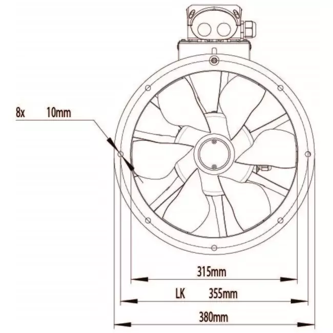 axial 315mm Kanalventilator - AL 315 D2 01