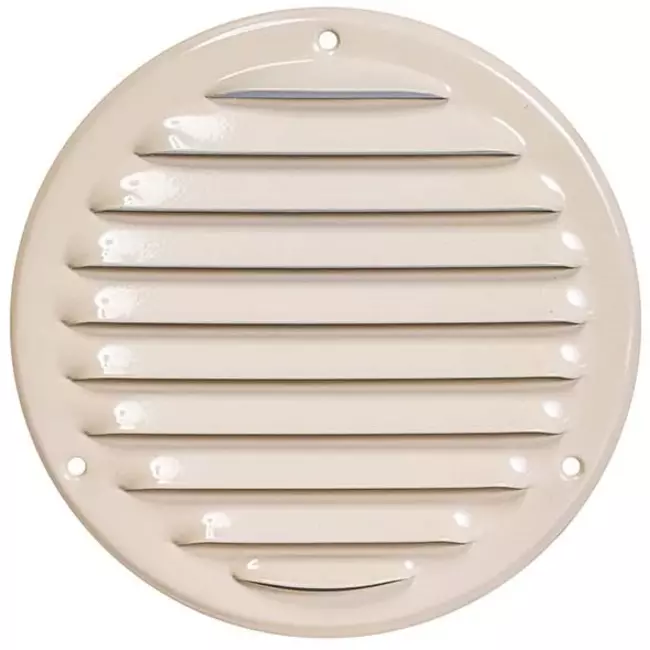 Lüftungsgitter Metall rund Ø125 mm beige - MR125Y - RAL1015