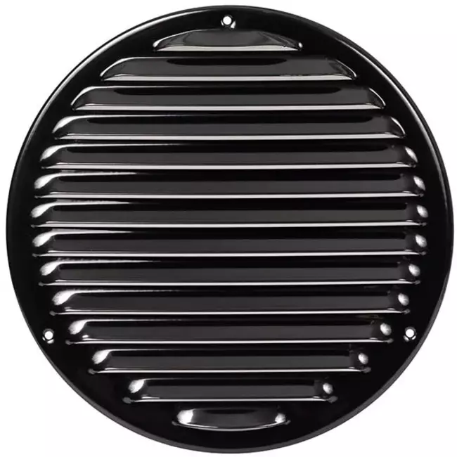 Lüftungsgitter Metall rund Ø200 mm schwarz - MR200M - RAL9005