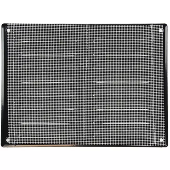 Lüftungsgitter Metall 260x190 mm schwarz - MR2619M - RAL9005