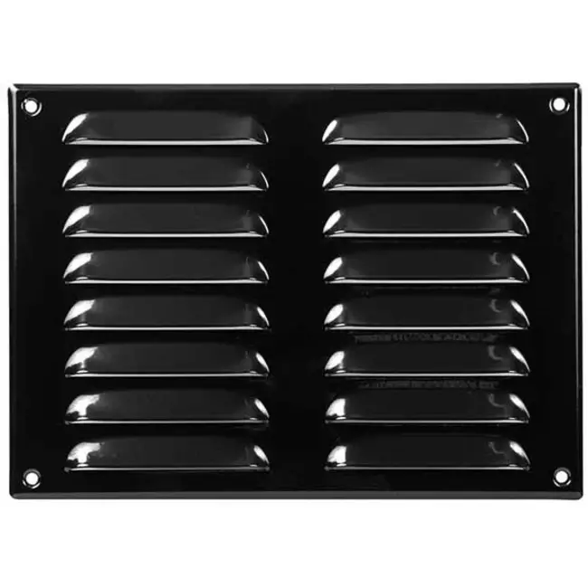 Lüftungsgitter Metall 260x190 mm schwarz - MR2619M - RAL9005