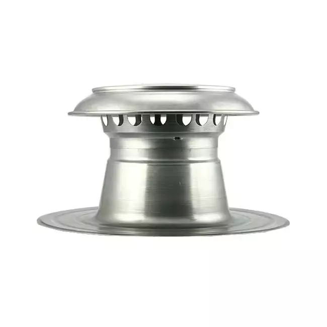 Flachdach Entlüftung Vent-Alu 2000 einwandig 315 mm mit Aluminiumkappe