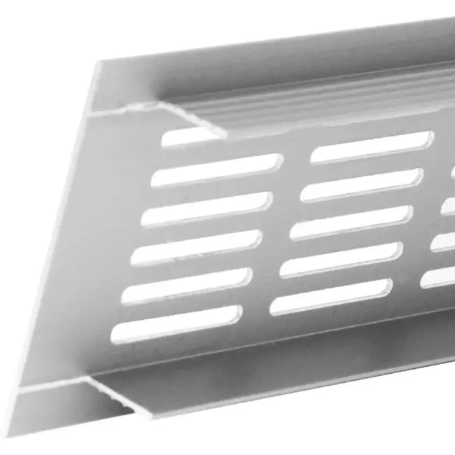 Sockelgitter Aluminium Silber 100x400mm RA1040S