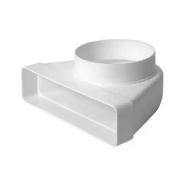 Bogen 90° nach Flachkanal Vertikal Ø 100 mm - 220x55 KLD25-100