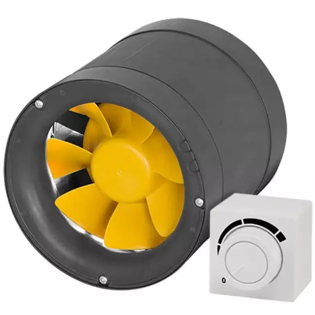 Ruck Rohrventilator Etamaster mit EC motor - 220 m³/h -Ø 125 mm + 3-Stufenschalter