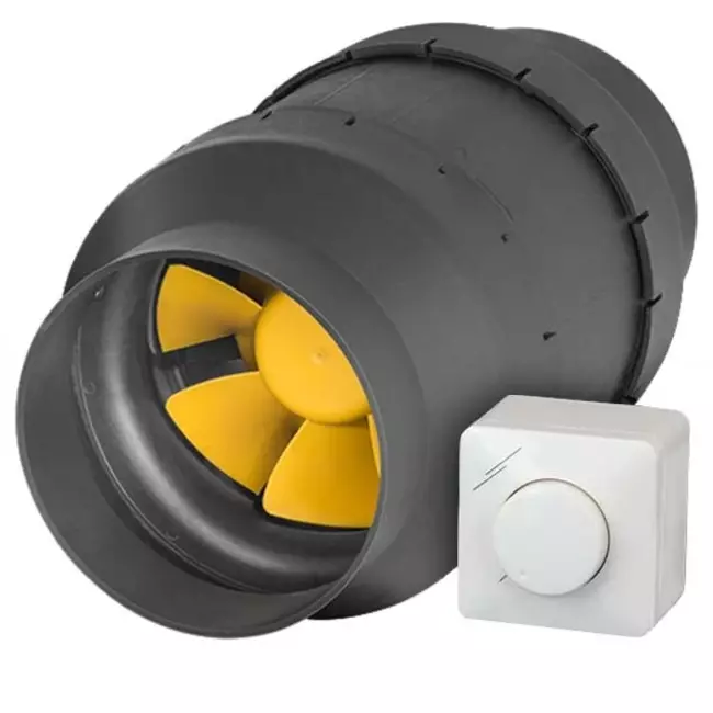 Ruck Rohrventilator Etamaster mit EC motor - 195 m³/h -Ø 100 mm + PWM Regler