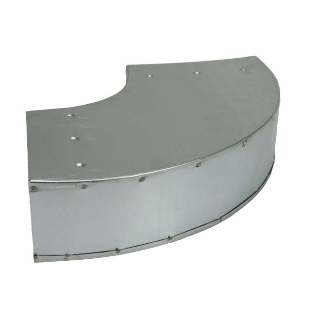 Biegung 90 Grad 220x80 mm waagerecht für Kanalisation