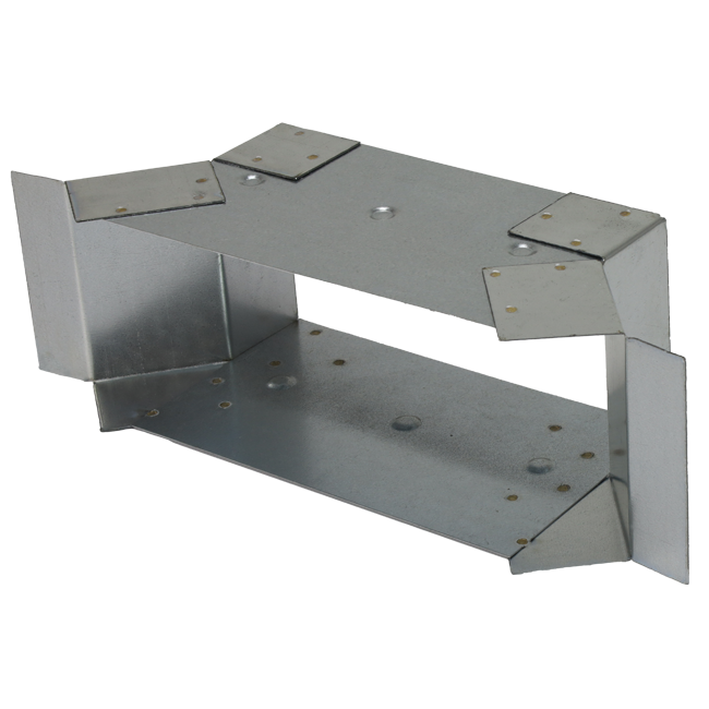 Seitenanschluss 220x80 mm für Abgasrohr