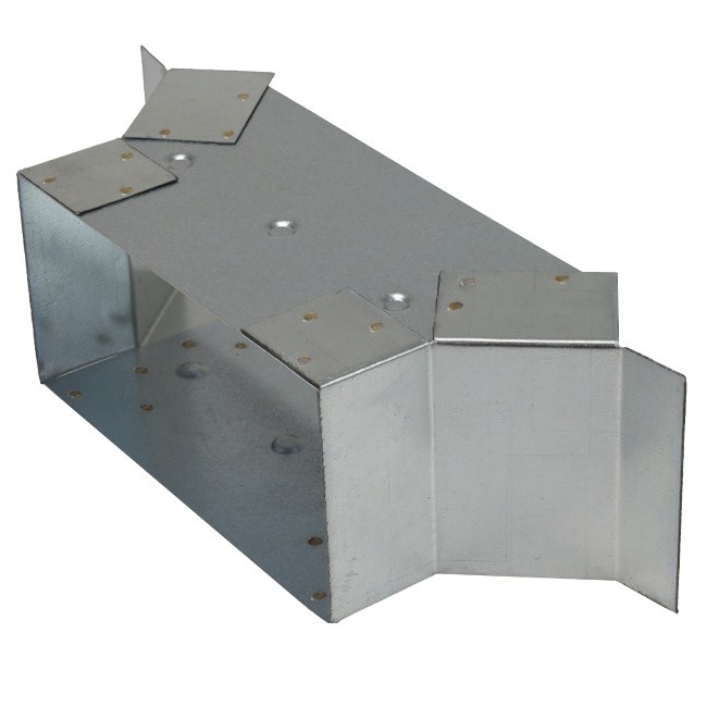 Seitenanschluss 220x80 mm für Abgasrohr