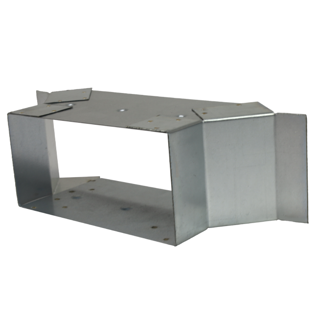 Seitenanschluss 220x80 mm für Abgasrohr