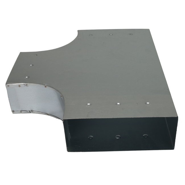 T-Stück 90° 300 x 80 mm / 300 x 80 mm  - Flachkanal