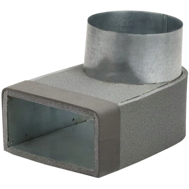 Thermoduct-Krümmer 170mm x 80mm auf Durchmesser 160 mm für Rohrleitungen