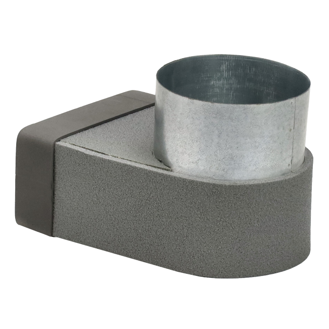 Thermoduct-Krümmer 170mm x 80mm auf Durchmesser 160 mm für Rohrleitungen