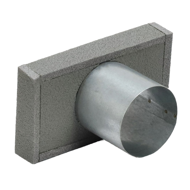Thermoduct-Deckel 170x80 mit Anschlussdurchmesser 80 mm für Rohrleitungen