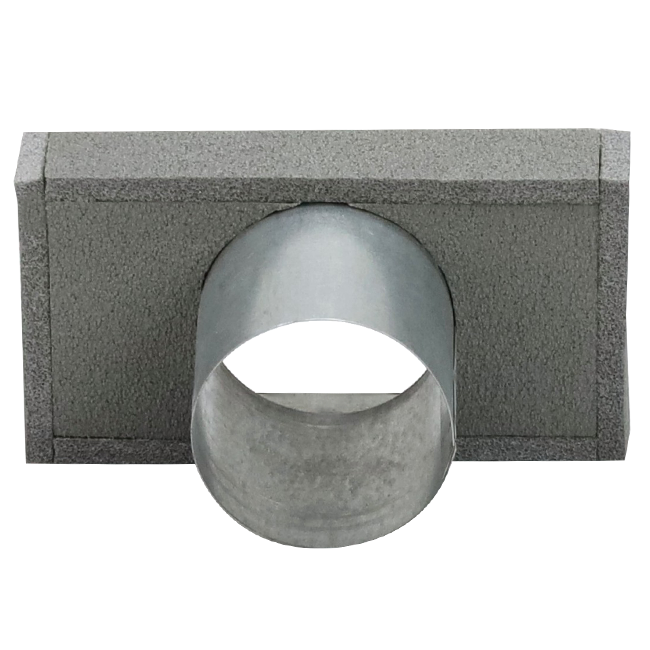 Thermoduct Deckel mit Rohranschluss 220x80 mm nach Ø 80 mm
