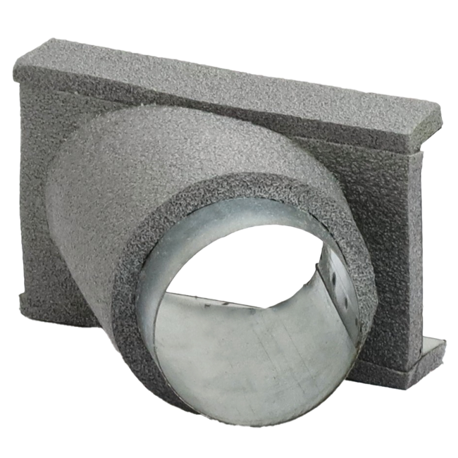 Thermoduct Abzweigung 45º für Flachkanal nach Rohr Ø 80 mm