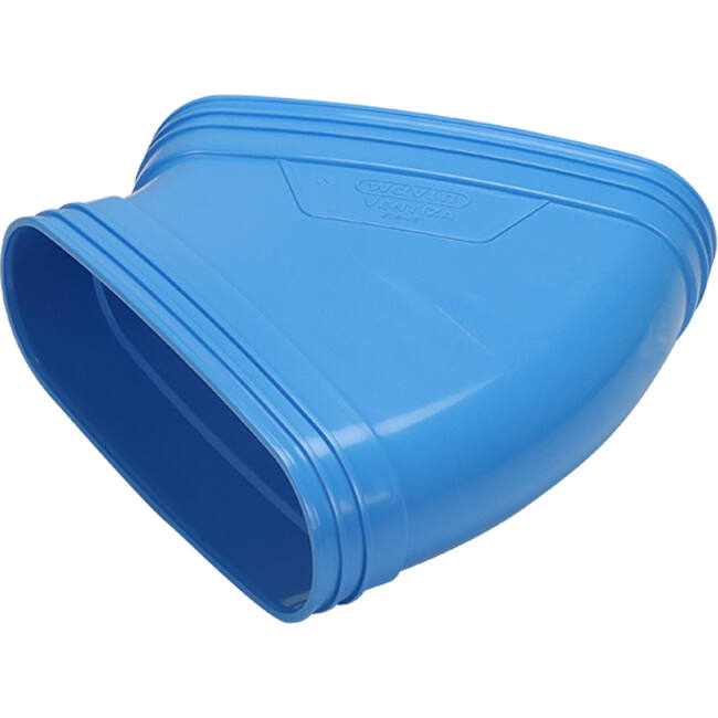Wavin Ventiza Bogen 45 Grad PVC oval 195x80 mm horizontal M/M