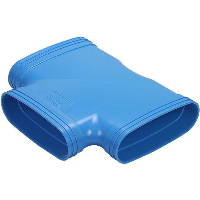 Wavin Ventiza T-Stück 90 Grad PVC oval 235x80 mm M/M/M