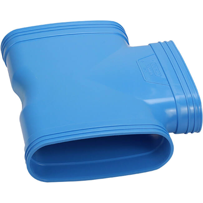 Wavin Ventiza T-Stück 90 Grad PVC oval 235x80 mm M/M/M