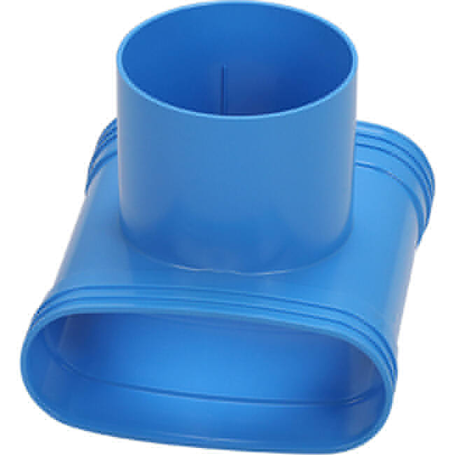 Wavin Ventiza PVC T-Stück oval 195x80 mm mit Durchmesser 160 mm M/M/M