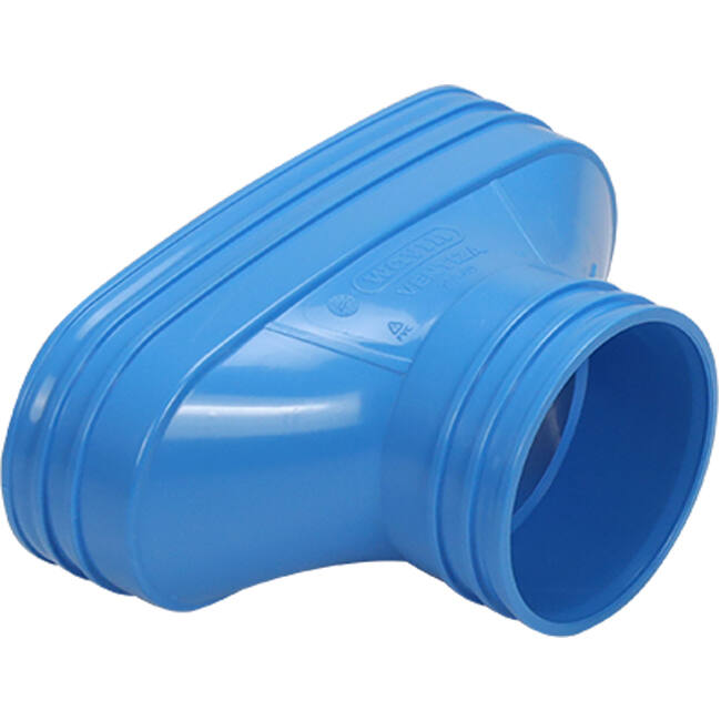 Wavin Ventiza Verlauf PVC oval 195x80 mm auf 80 mm M/M