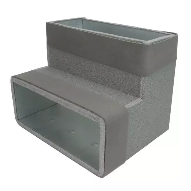 Thermoduct-Bogen 90 Grad 170x80 vertikal für Rohrleitungen