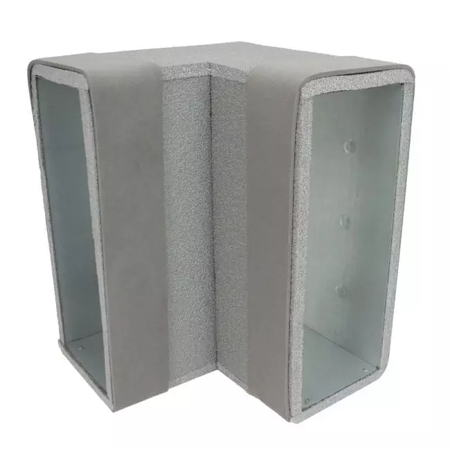 Thermoduct-Bogen 90 Grad 170x80 vertikal für Rohrleitungen
