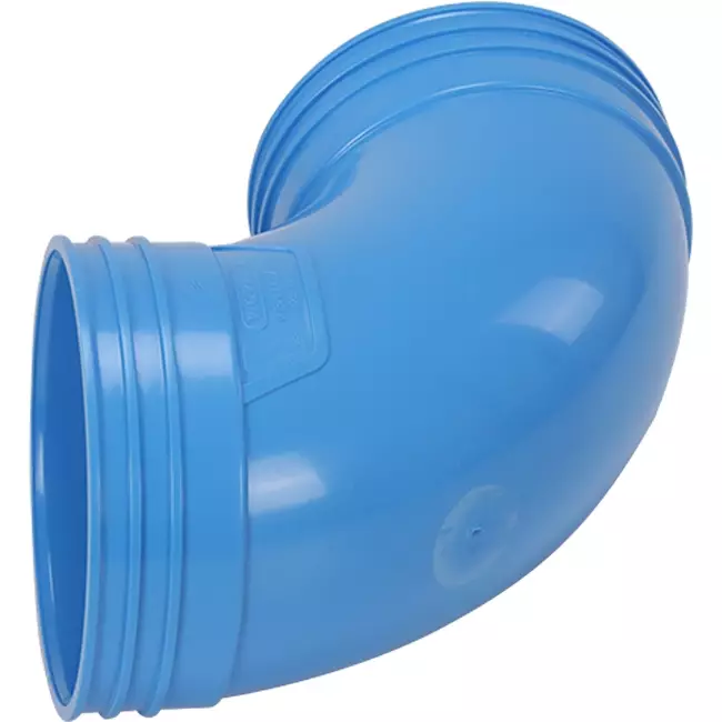 Wavin Ventiza 90 Grad Bogen PVC rund 125 mm M/M