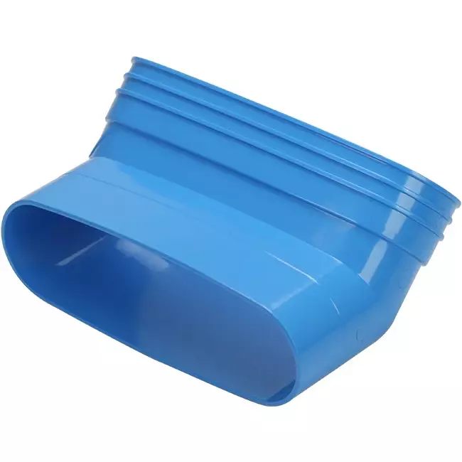 Wavin Ventiza Bogen 45 Grad PVC oval 195x80 mm vertikal M/S