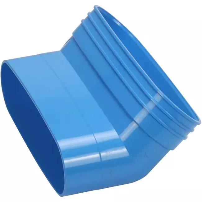 Wavin Ventiza Bogen 45 Grad PVC oval 195x80 mm vertikal M/S