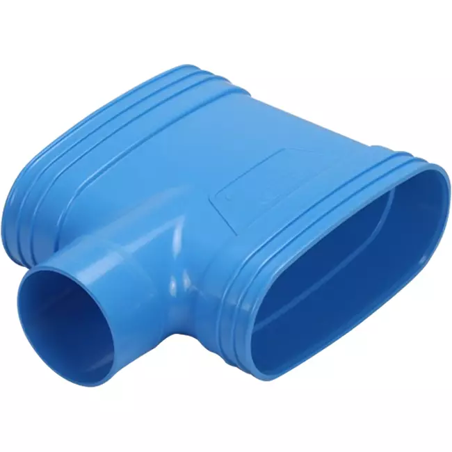 Wavin Ventiza T-Stück PVC oval 195x80 mm M/M/M