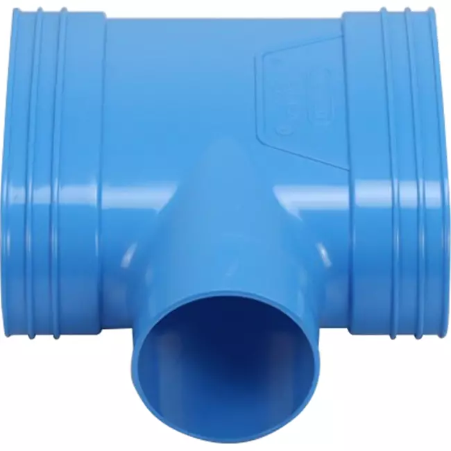Wavin Ventiza T-Stück PVC oval 195x80 mm M/M/M