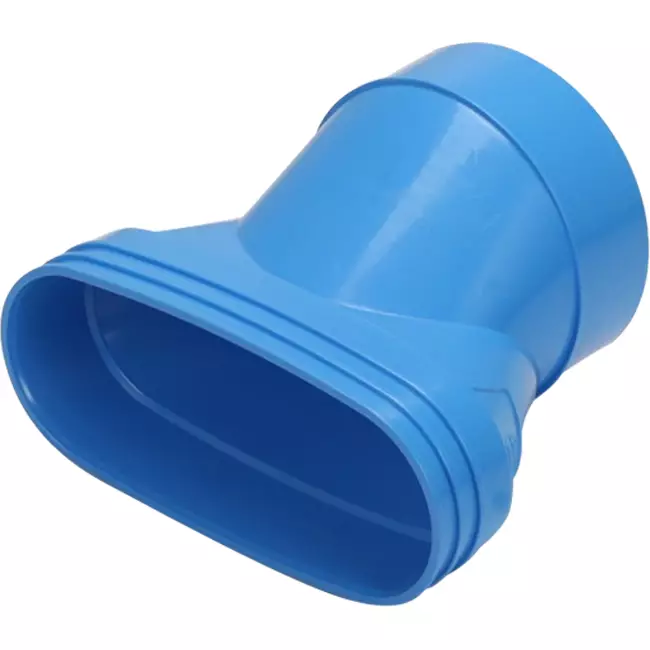 Wavin Ventiza Verlauf PVC oval 195x80 mm auf 125 mm exzentrisch M/S