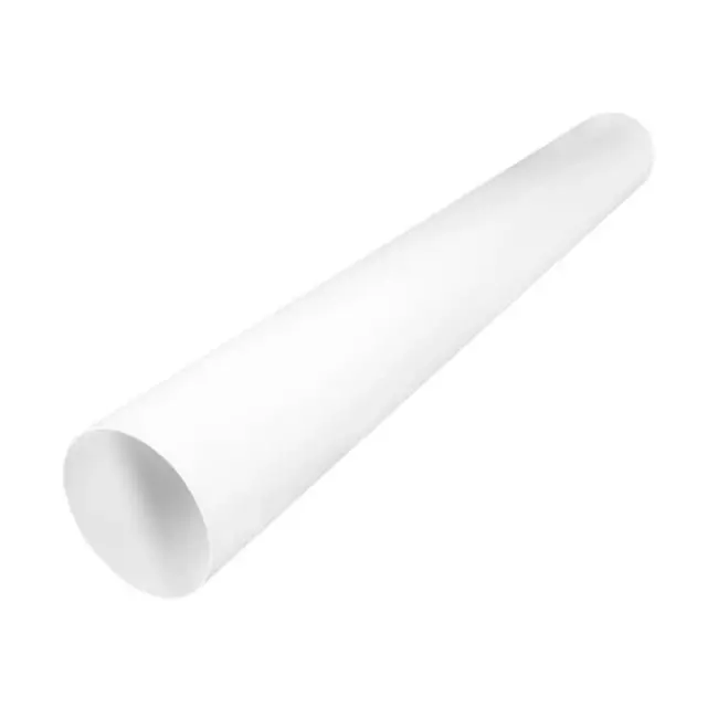Rohr weiß Durchmesser 125 mm - Länge 1 Meter RAL 9010