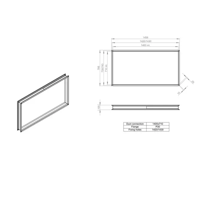 Flexibler Anschluss 1400 x 700 - VS 14071