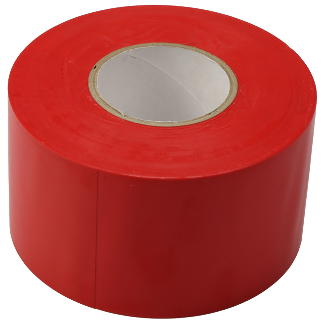 PVC-Band rot 50 mm breit - Rolle 33 m