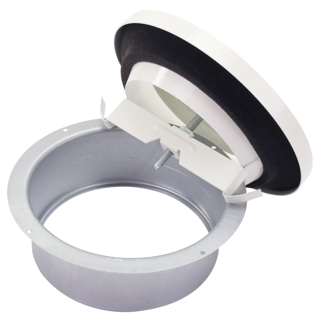Entlüftungsventil 160 mm mit Metallfedern - EAV-C160 RAL9010