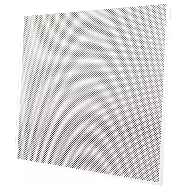Perforierte Deckenplatte 600 x 600 mm zum Einlegen in Systemdecken - RAL9010