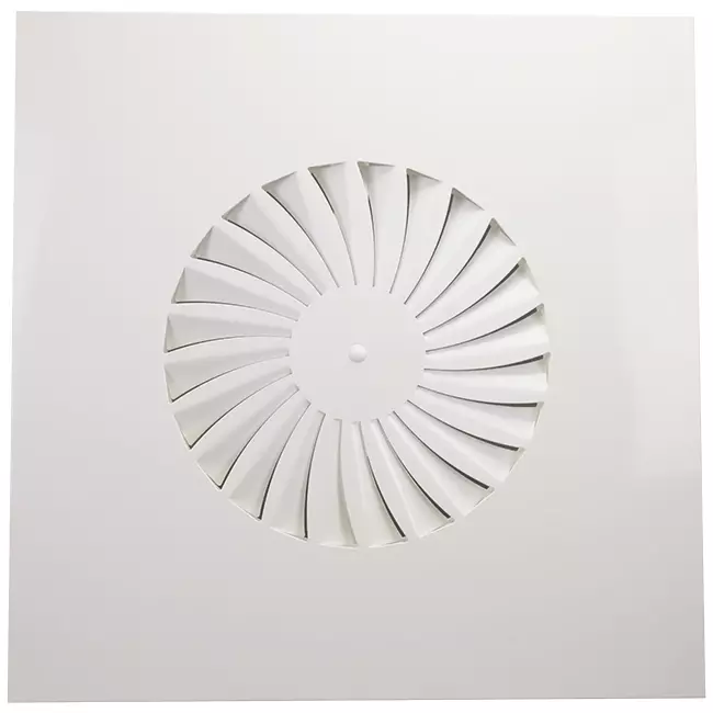Dralldiffusor, feststehend, quadratisch 500 mm - SWS500 RAL9010