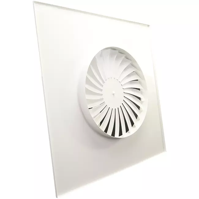 Dralldiffusor, feststehend, quadratisch 500 mm - SWS500 RAL9010