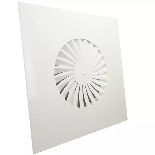 Dralldiffusor, feststehend, quadratisch 500 mm - SWS500 RAL9010